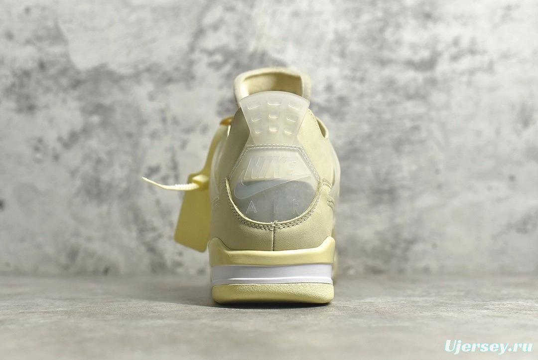 OFF-WHITE X Air Jordan 4 Sail（men）