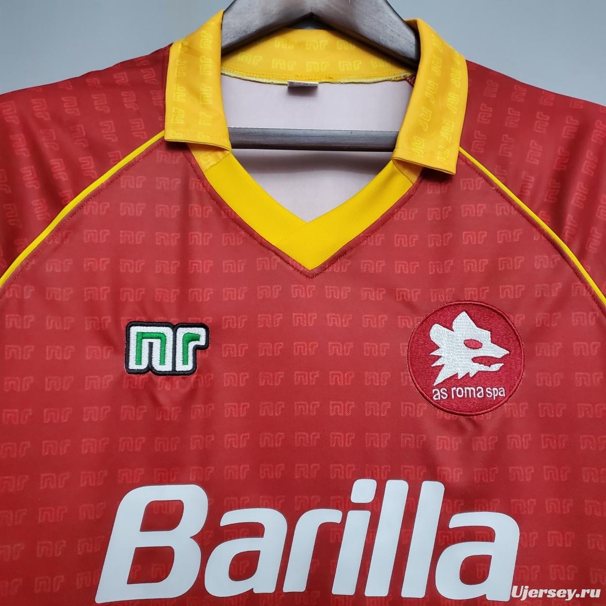 Retro Roma 90/91 home Soccer Jersey