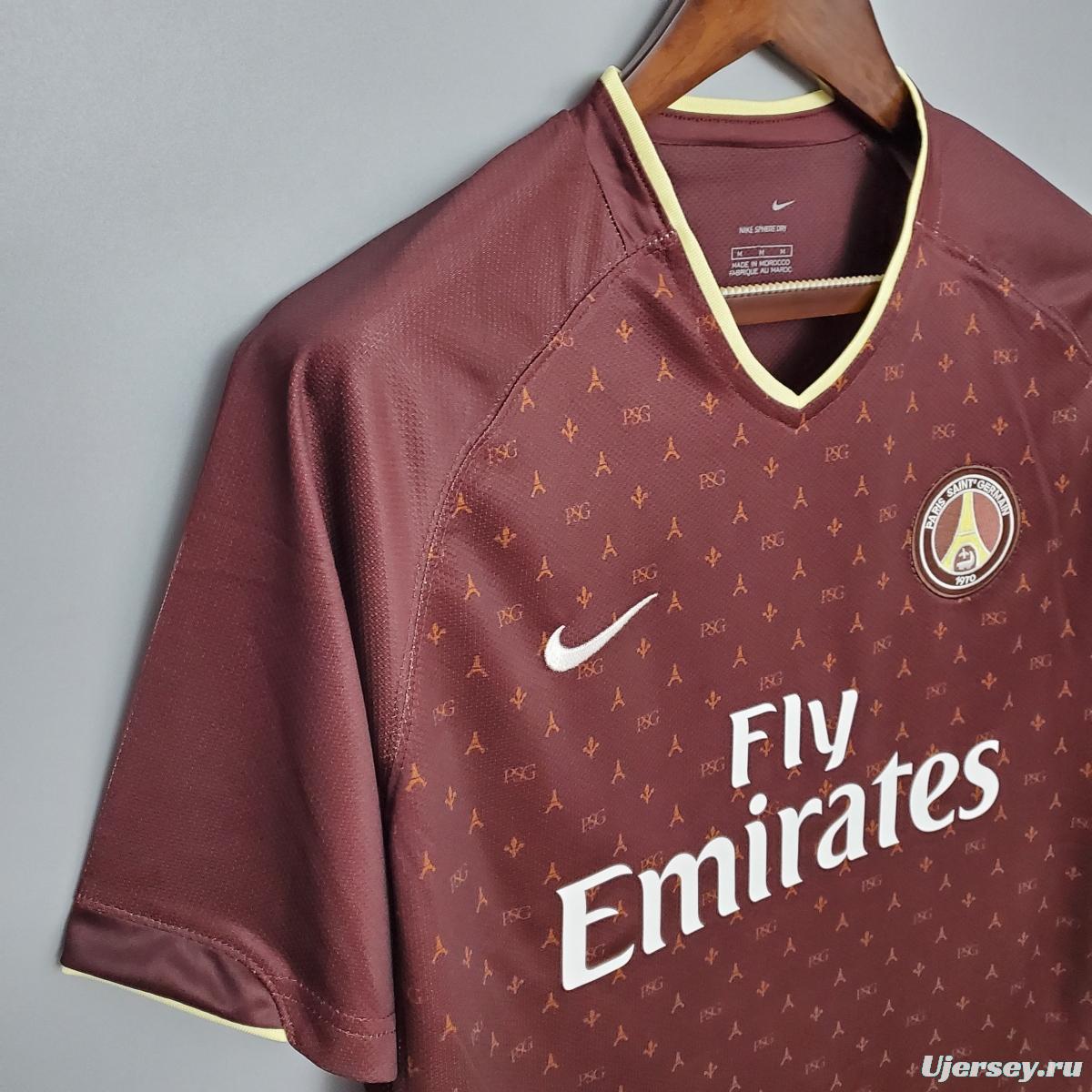 Retro 06/07 PSG Away Red Soccer Jersey