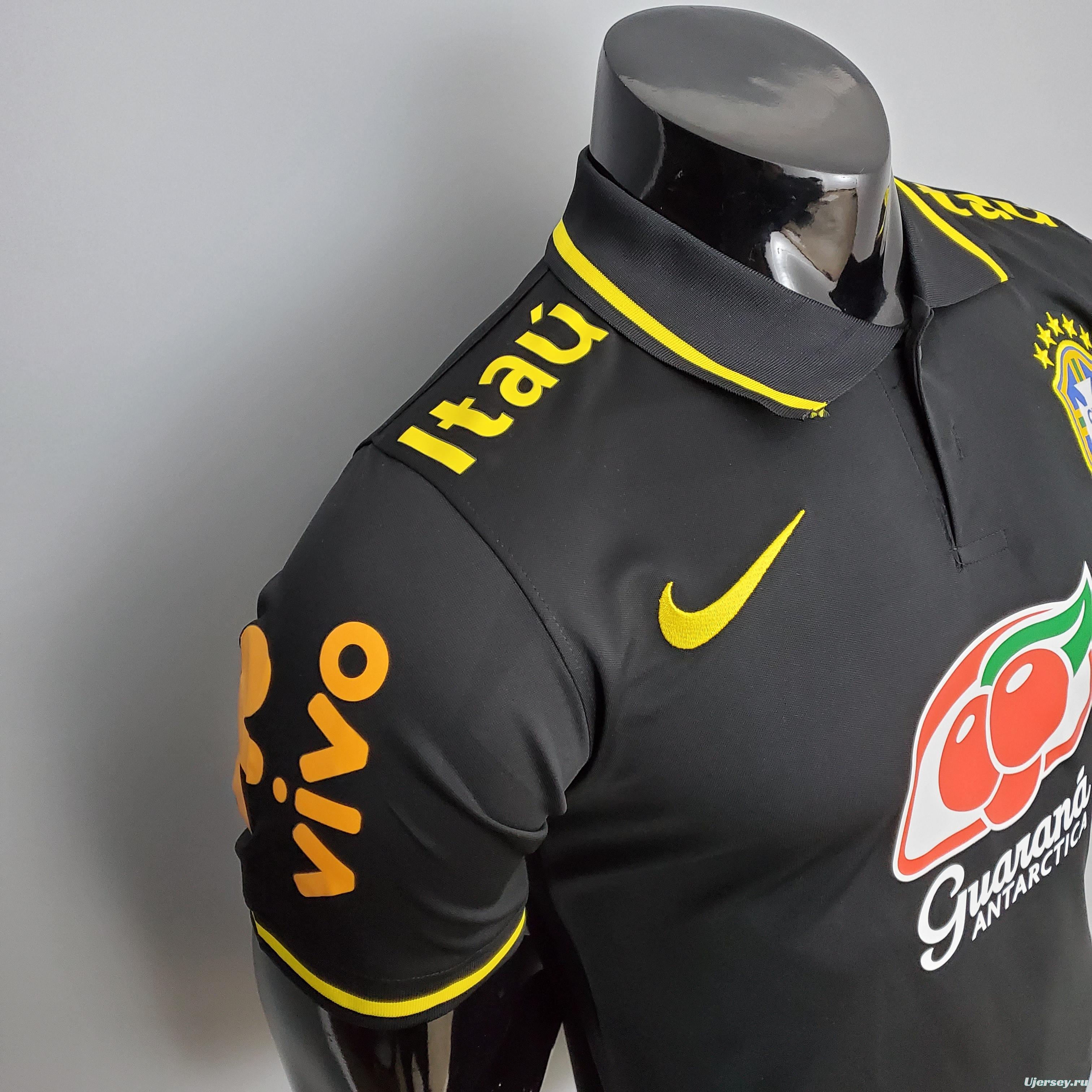 POLO Brazil Black Soccer Jersey