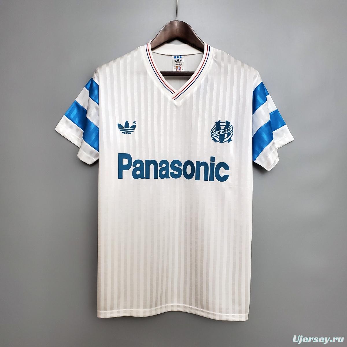 Retro Marseille 1990 home Soccer Jersey