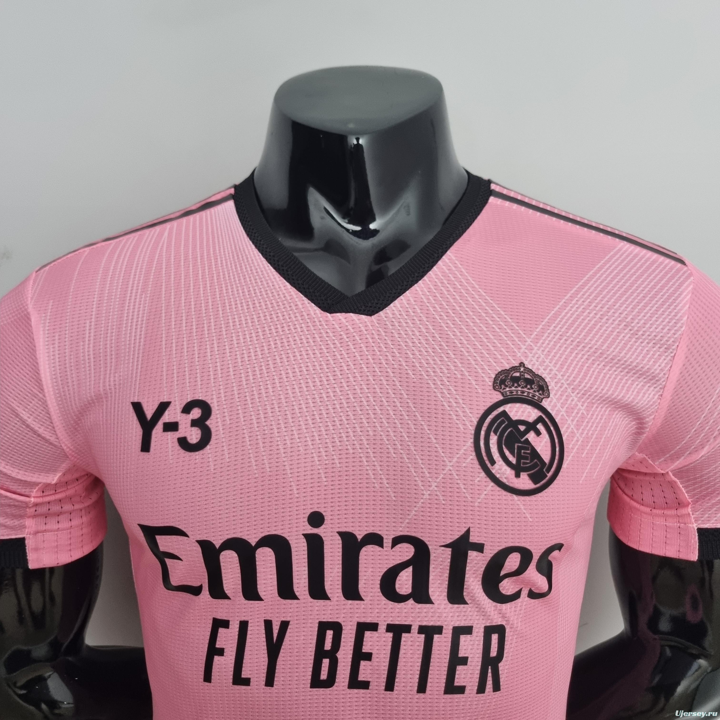 2022 player version Real Madrid Y3 Edition Pink Soccer Jersey