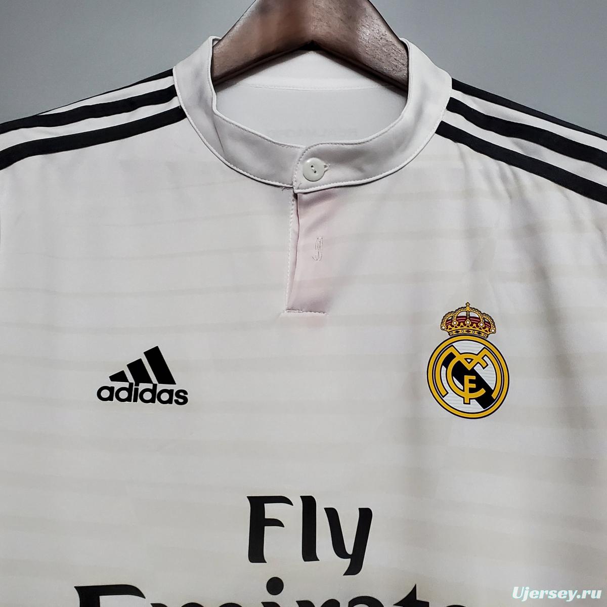 Retro Long Sleeve Real Madrid 14/15 home Soccer Jersey