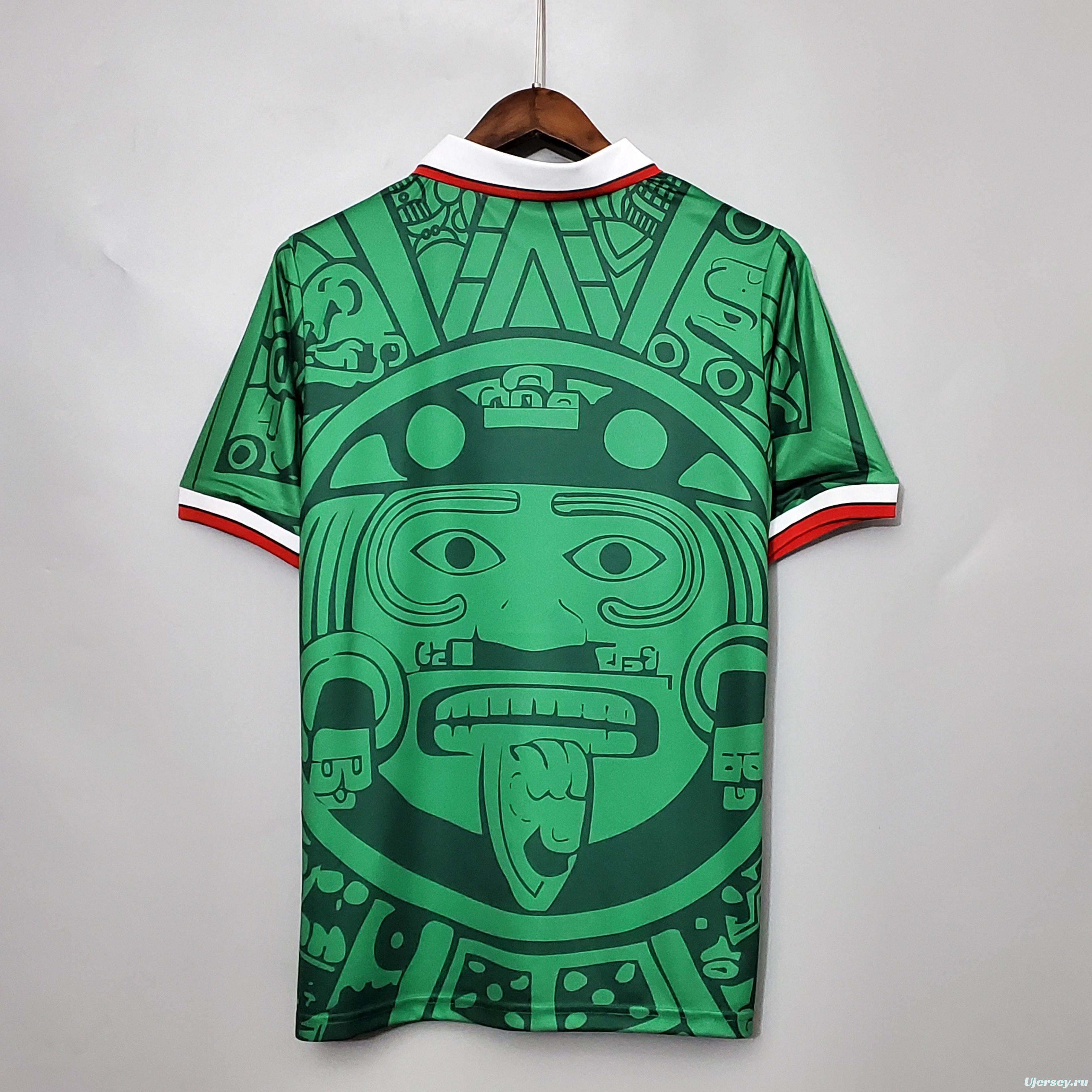 Retro 1998 Mexico home Soccer Jersey