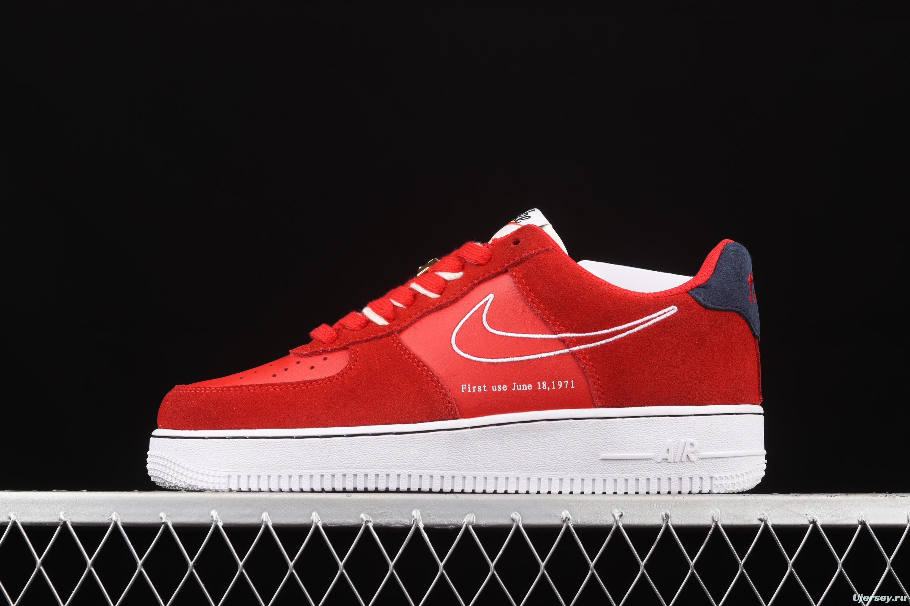 NIKE Air Force 11407 Low China Red embroidery Hook low-top casual board shoes DB3597-600