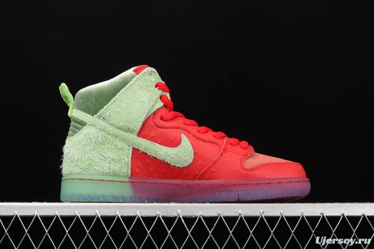 NIKE SB DUNK High Strawberry Cough strawberry green casual skateboard shoes CW7093-600