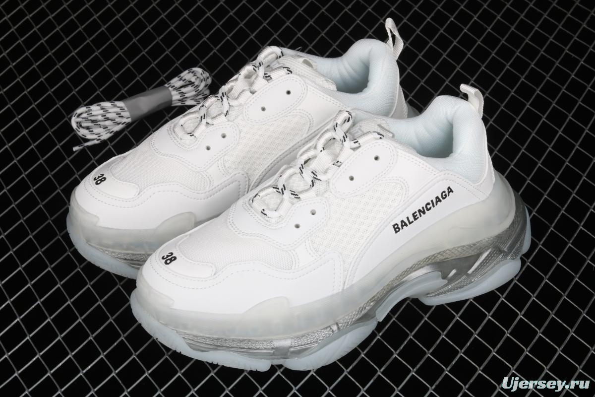 Balenciaga Triple S 3.0 full-combination nitrogen crystal outsole W2FB29001 for retro casual running shoes