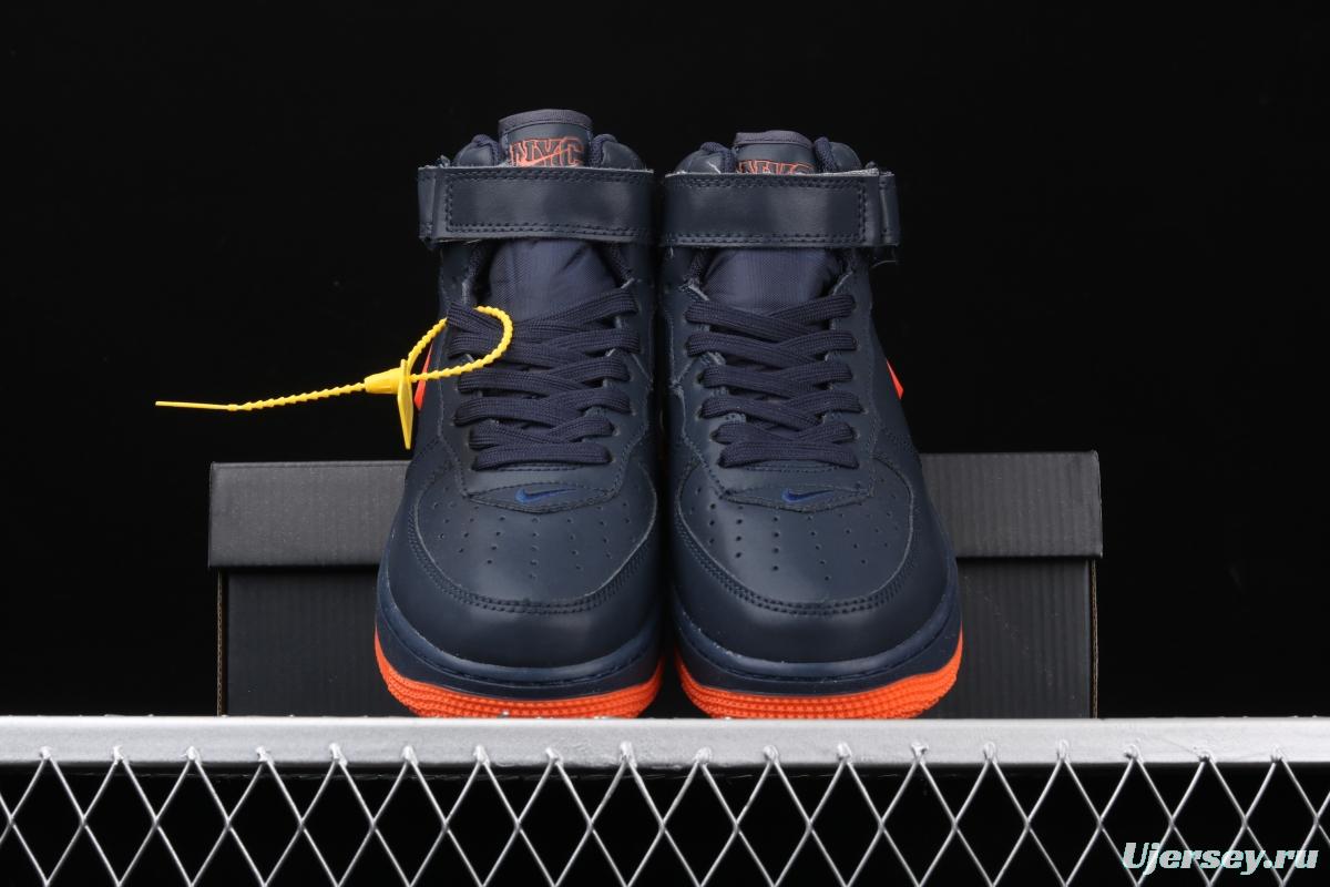 NIKE Air Force 1 Mid Retro Prm QS small hook high top casual board shoes AO1639-400