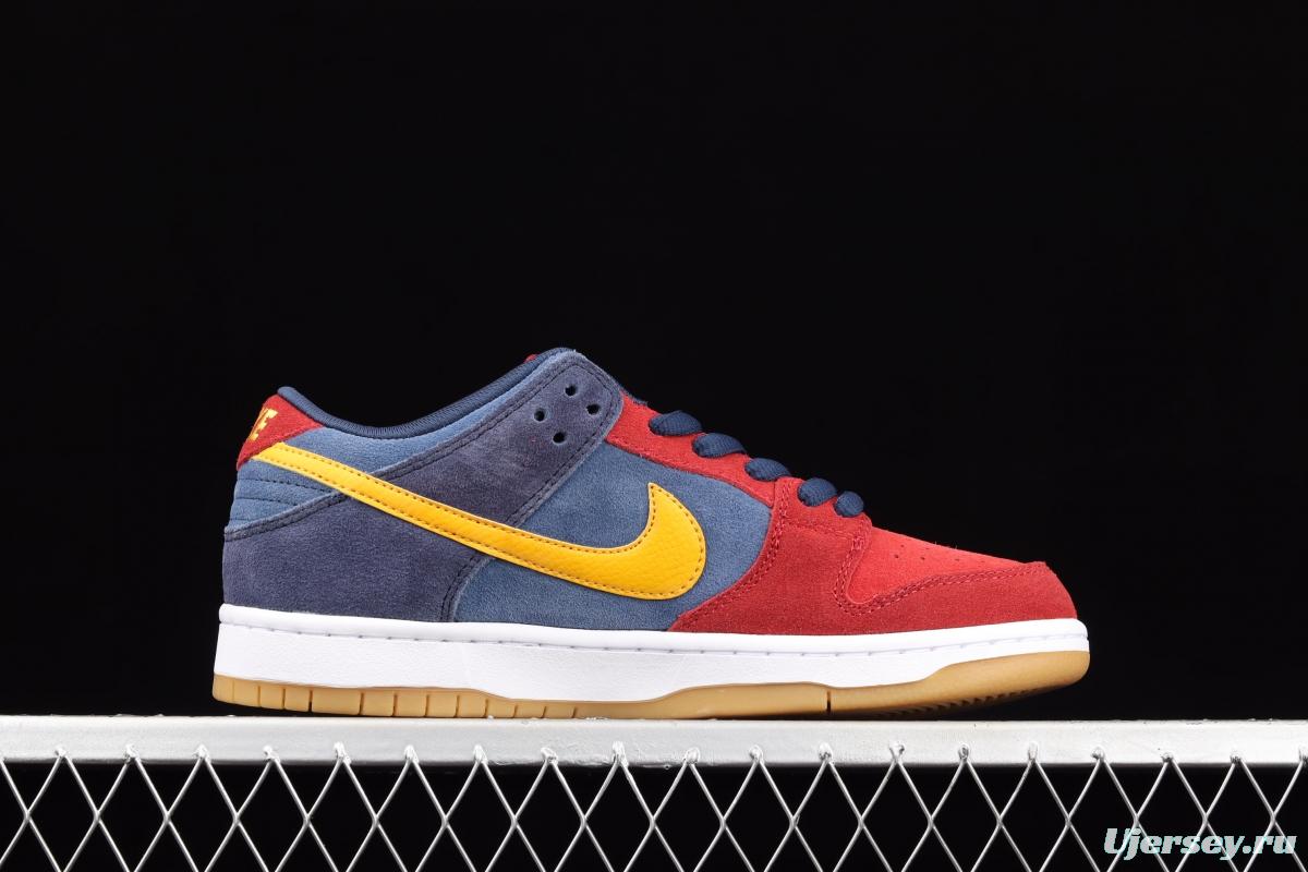 NIKE SB DUNK Low Barcelona Barcelona dress up color dunk series retro low-top skateboard shoes DJ0606-400
