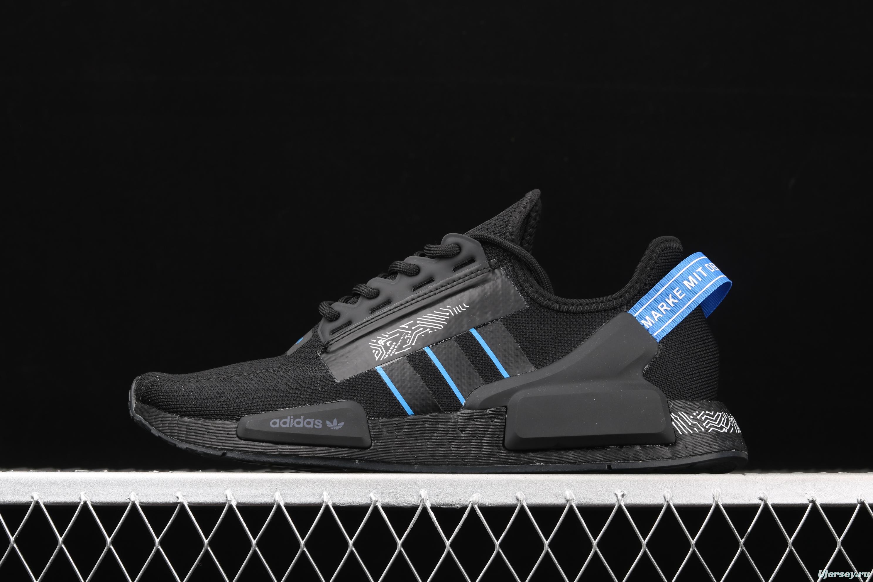 Adidas NMD R1 Boost V2 FY1483 second generation elastic knitted surface popcorn running shoes