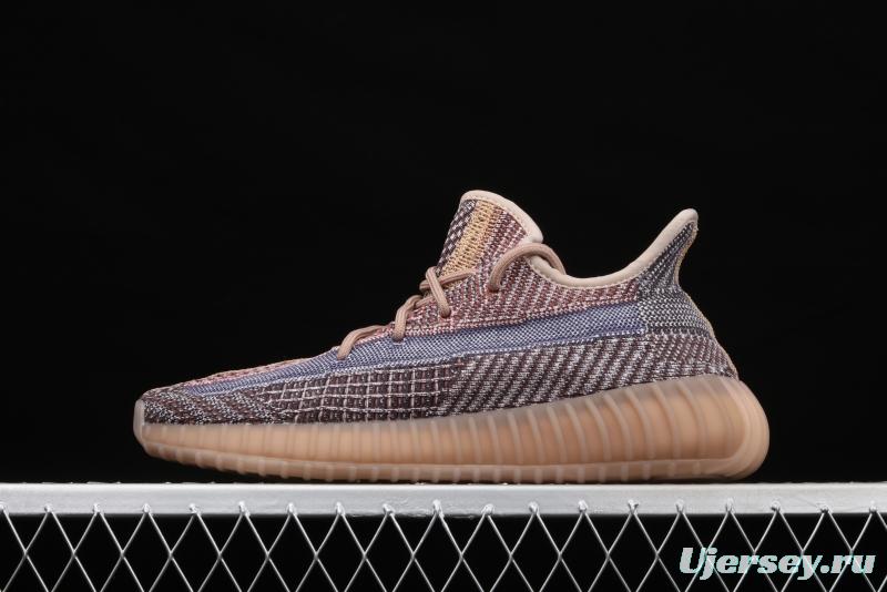 Adidasidas Yeezy Boost 350 V2 FAdidase H02795 Darth Coconut 350 second generation hollowed-out faded blue-brown matching BASF Boost original