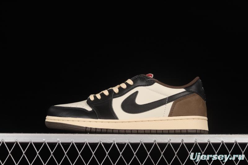 Travis Scott x Air Jordan 1 Low Dark Mocha Small Barb CQ4277-105