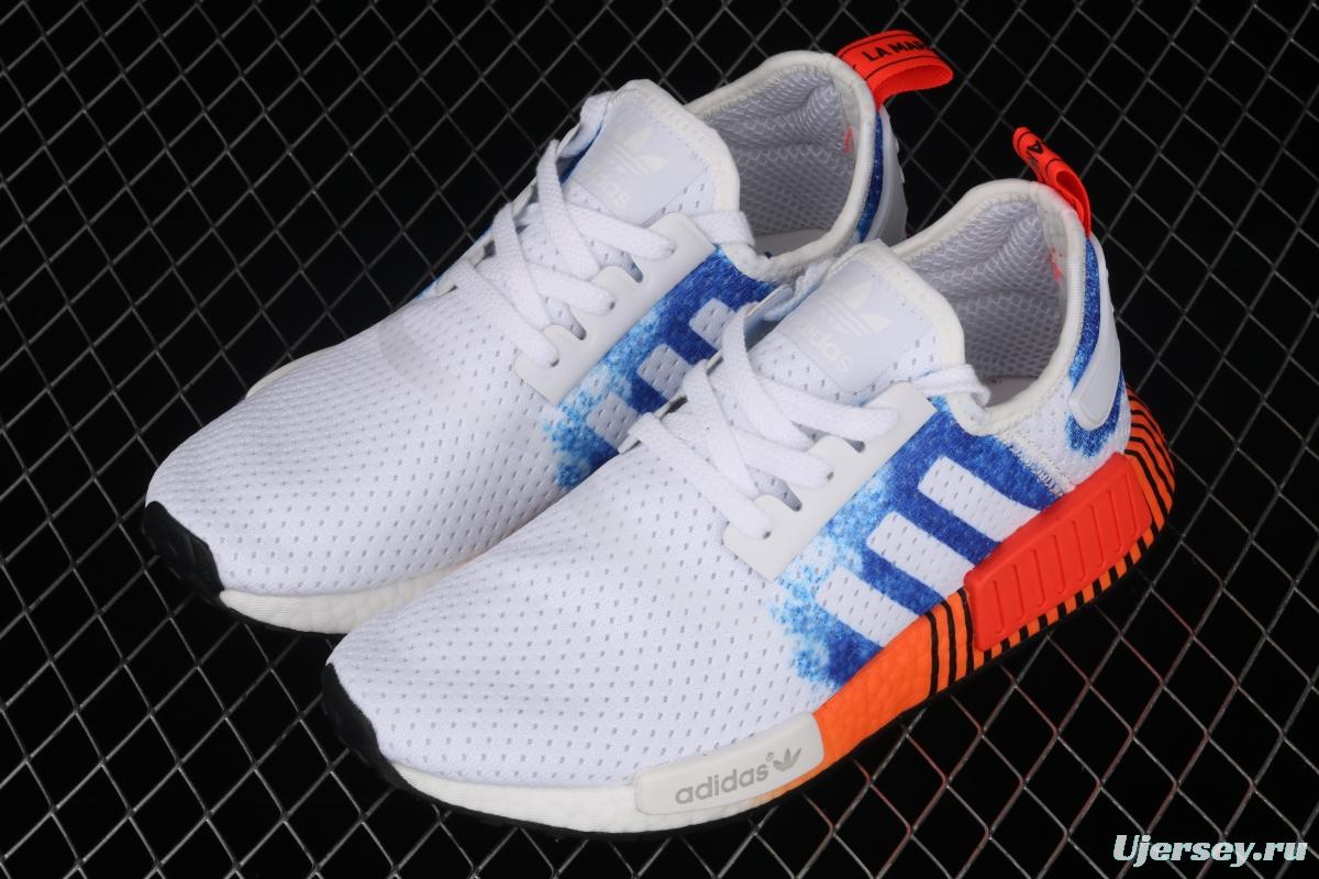 Adidas NMD R1 Boost V2 FY5886 second generation elastic knitted surface popcorn running shoes