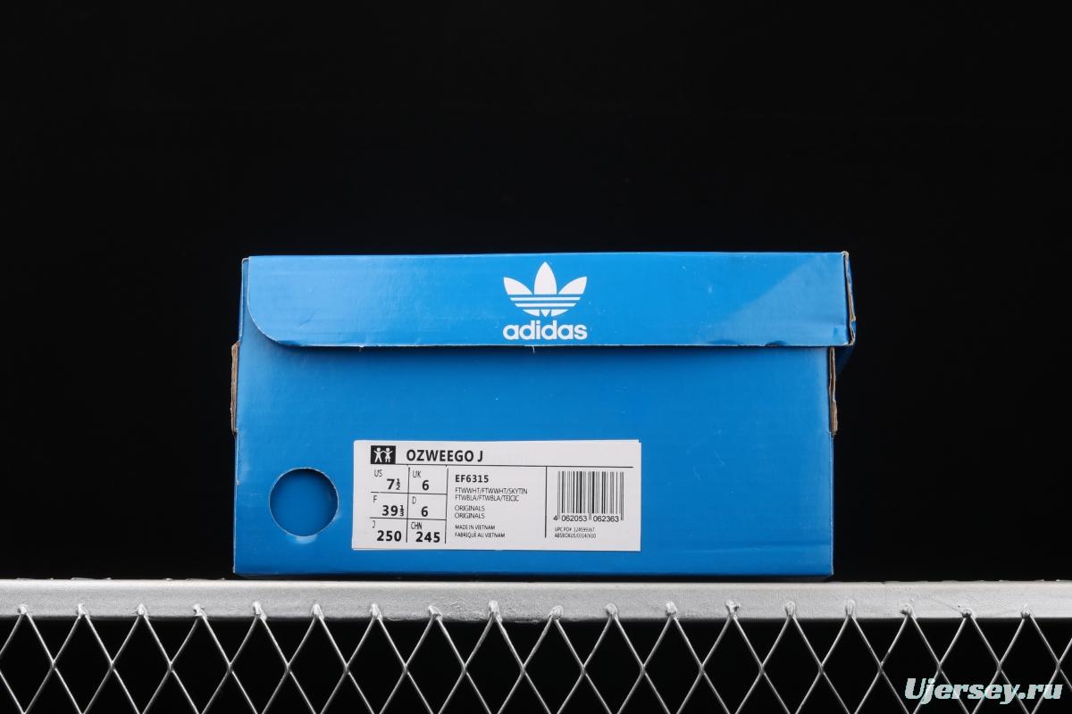 Adidas Originals Ozweego J EF6315 Darth clover retro 3M reflective breathable running shoes
