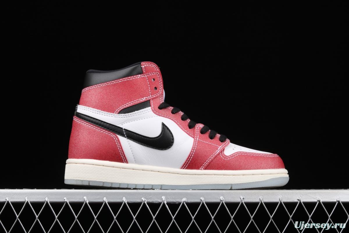 Air Jordan 1 High OG Pro Total Orange 3M blue and white stitched high top basketball shoes DC6515-100