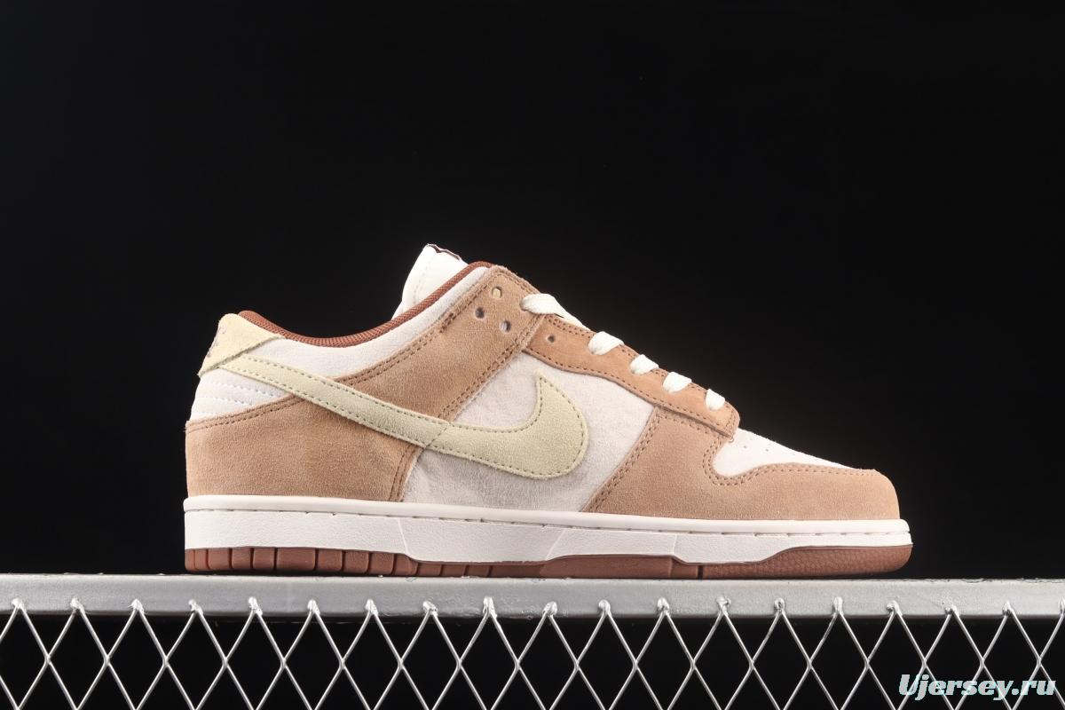 NIKE SB DUNK Low Prm milk brown SB buckle rebound fashion casual board shoes DD1390-100