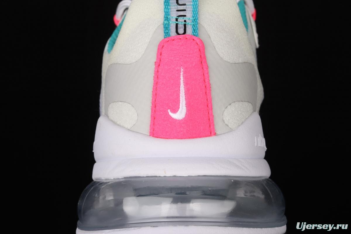 NIKE Air Max 270React new high-frequency mesh hollowing out function half-palm air cushion running shoes CZ1612-100