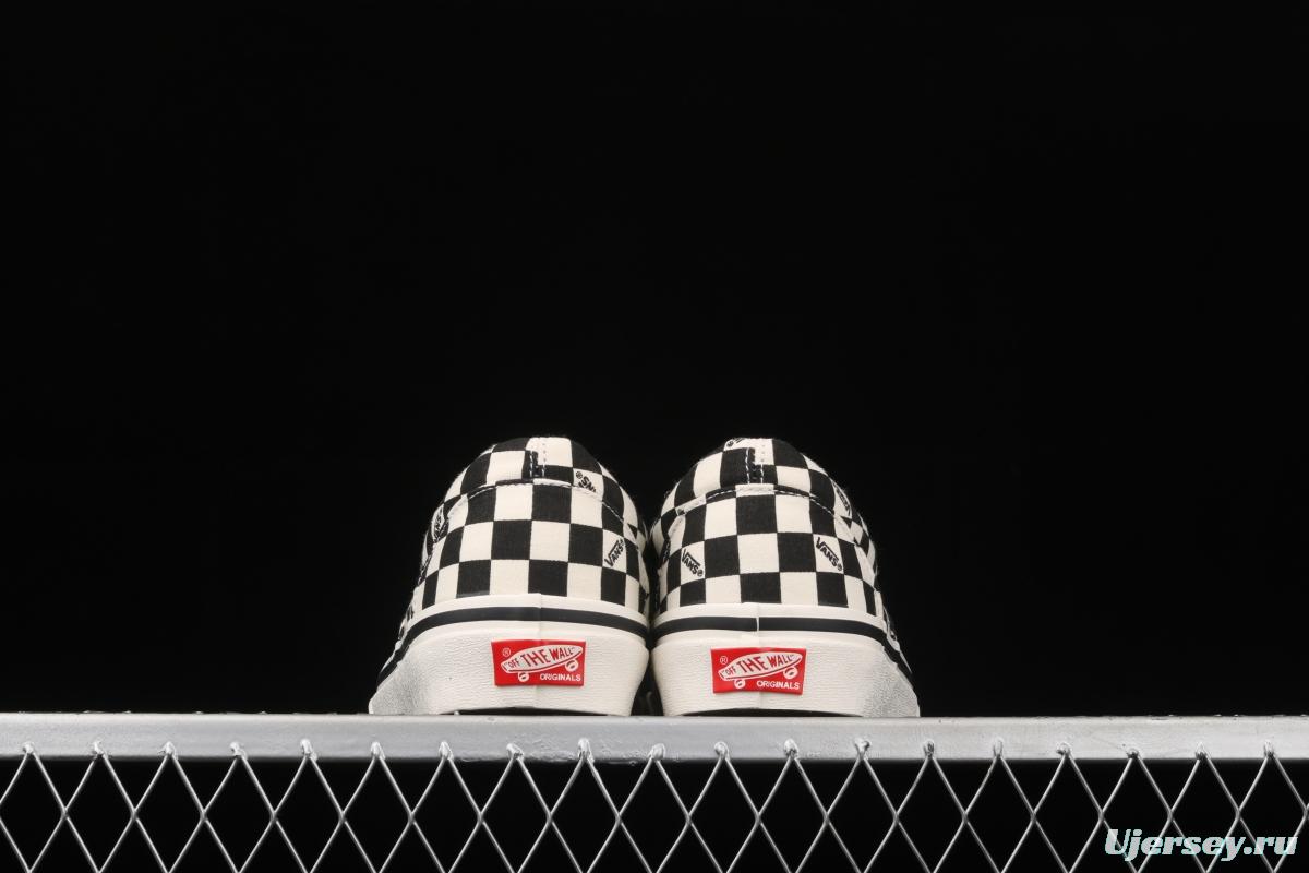 Vans Vault OG Era Lx Vance 20ss high-end branch line black and white checkerboard letter low-top canvas board shoes VN0A4BV4R6R