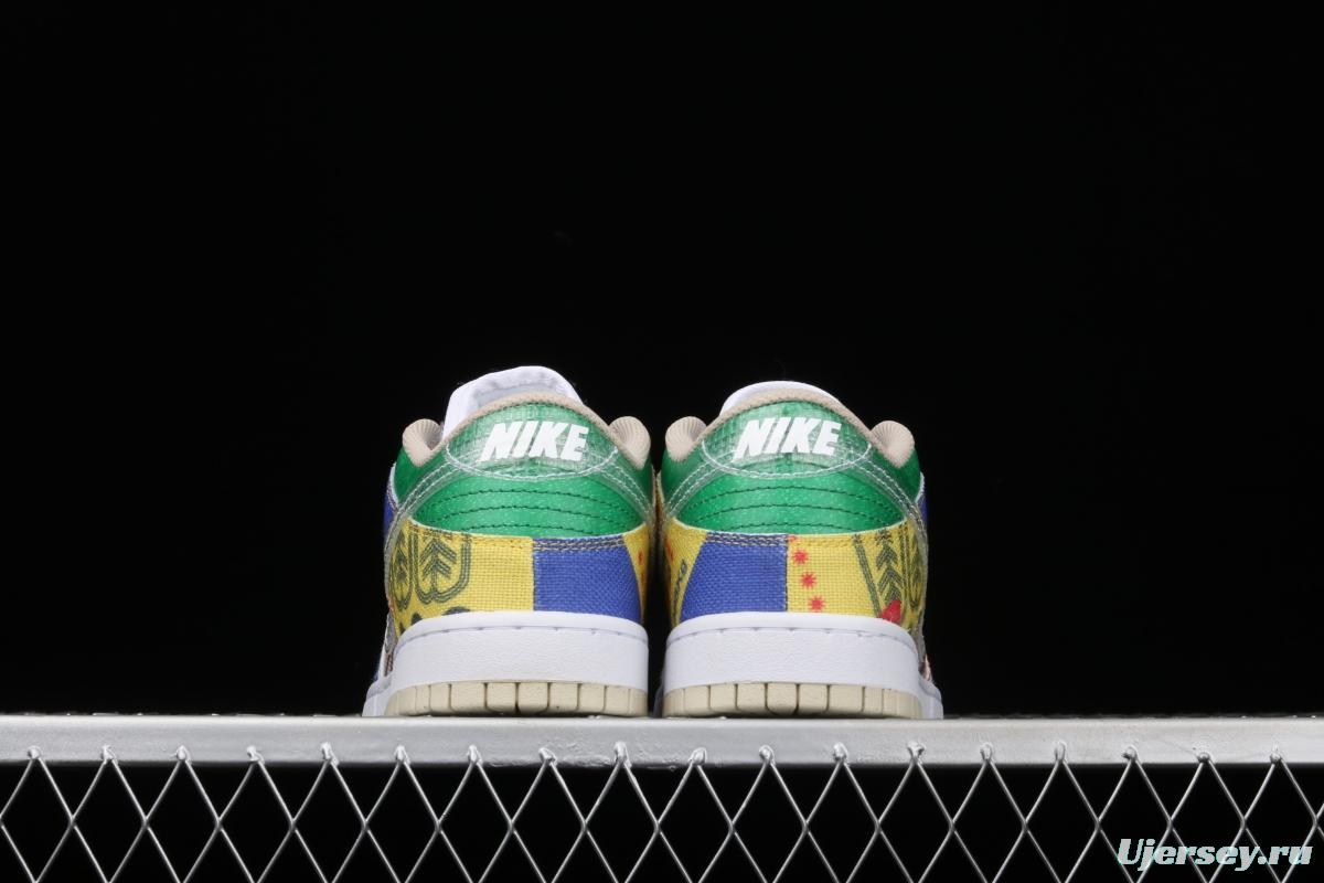 NIKE SB DUNK Low SP city supermarket jointly named color bazaar leisure skateboard shoes DA6125-900