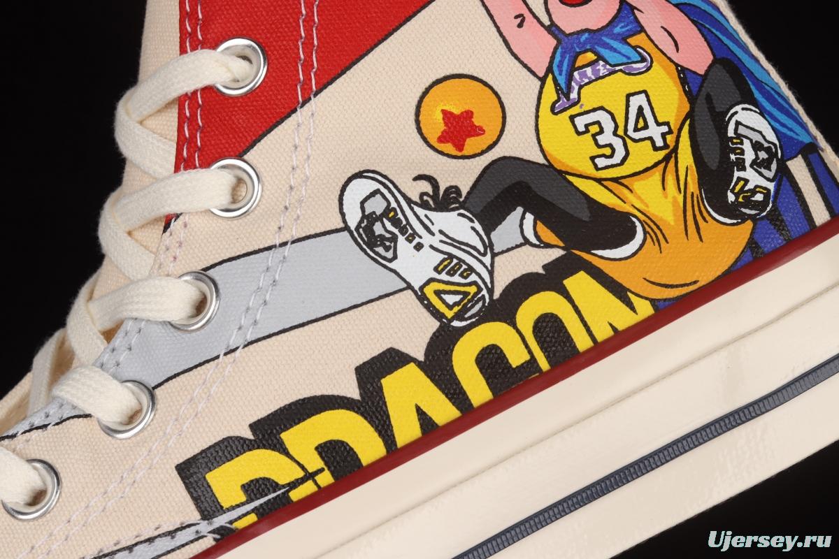 Converse x Seven Dragon Balls comics co-named limited edition high-top casual board shoes 167781C