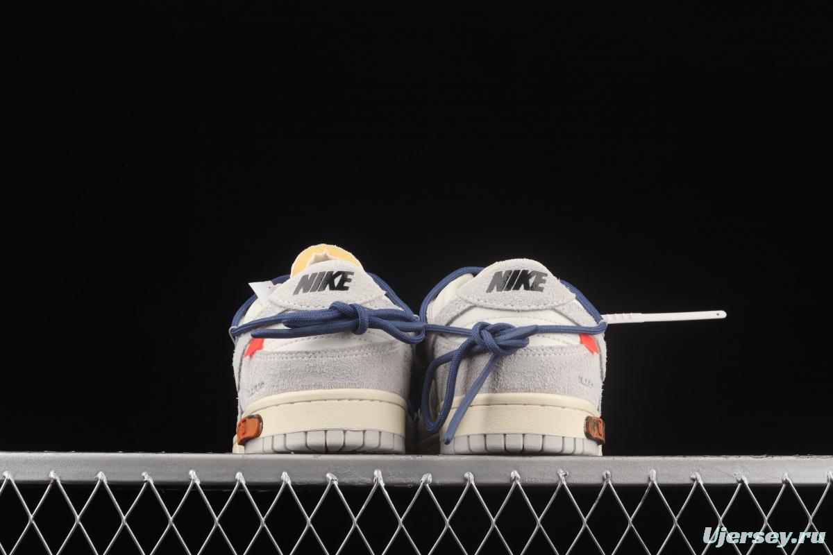 OFF-White x NIKE DUNK Low OW SB buckle rebound fashion casual board shoes DJ0950-112