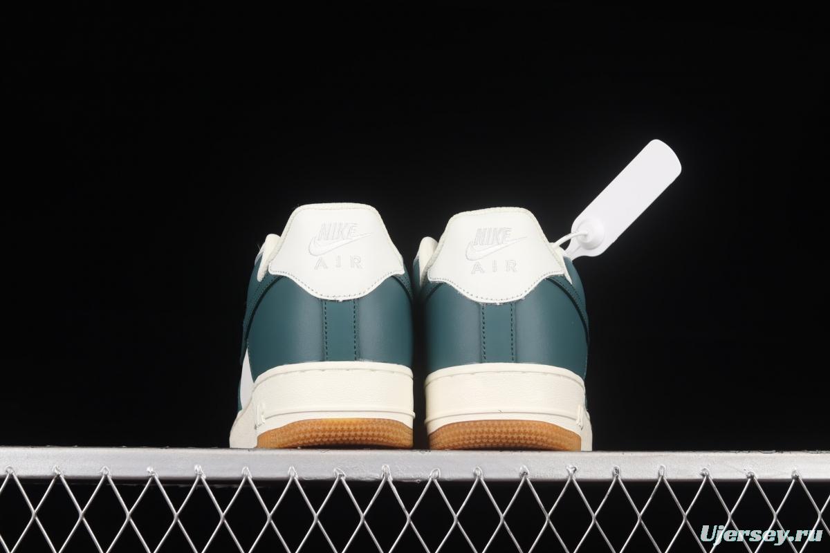 NIKE Air Force 1x07 Low rice white, dark green, low-top casual board shoes AQ2312-306