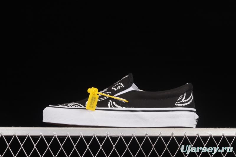 Vans Slip-On 50th Anniversary Cashew Flower Loafers Shoes Lazy Korean Canvas Shoes VN0A5JMAB0E