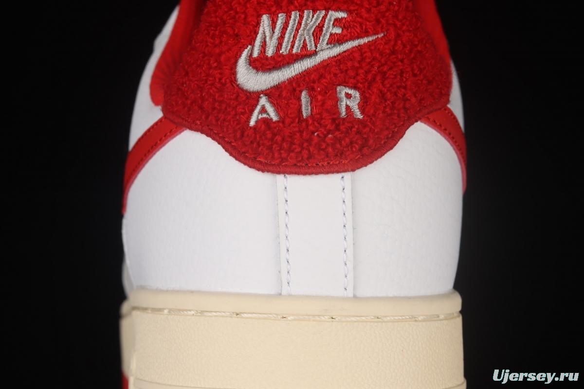 NIKE Air Force 1x07 sail white red low top casual board shoes DO5220-161,