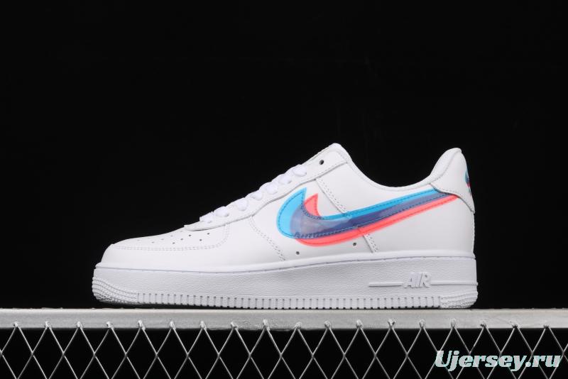 NIKE Air Force 1: 07 Hyun Color Air Force Joint style low-top Leisure Board shoes BV2551-100