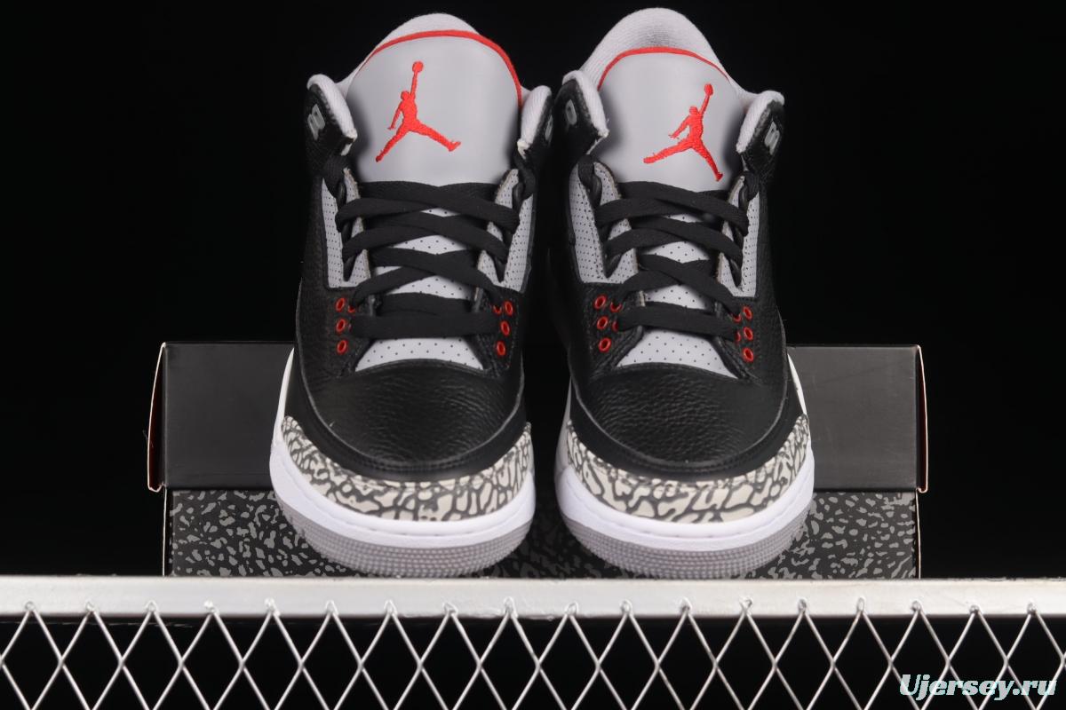 Air Jordan 3 Retro Black Cement (2018) AJ3 Joe 3 Retro Black Cement 854262-001