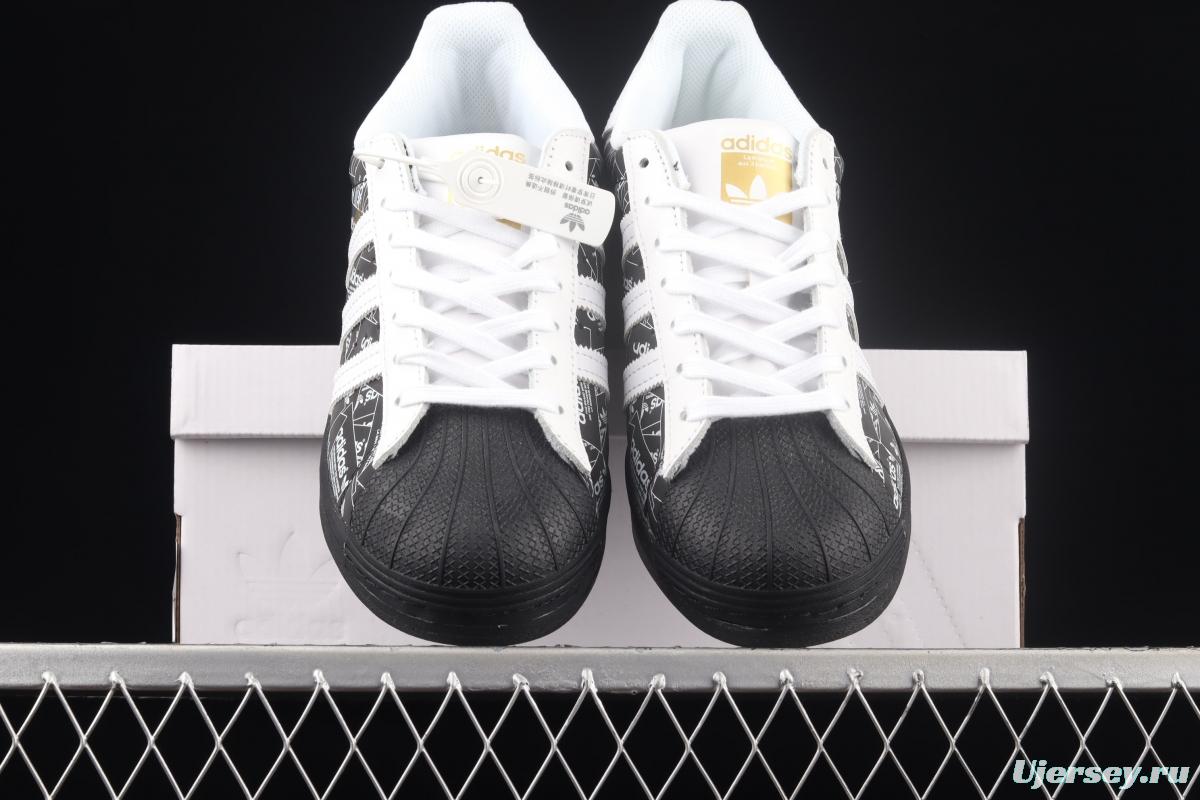Adidas Originals Superstar FV2820 shell head printed with logo 3M reflective classic sports shoes
