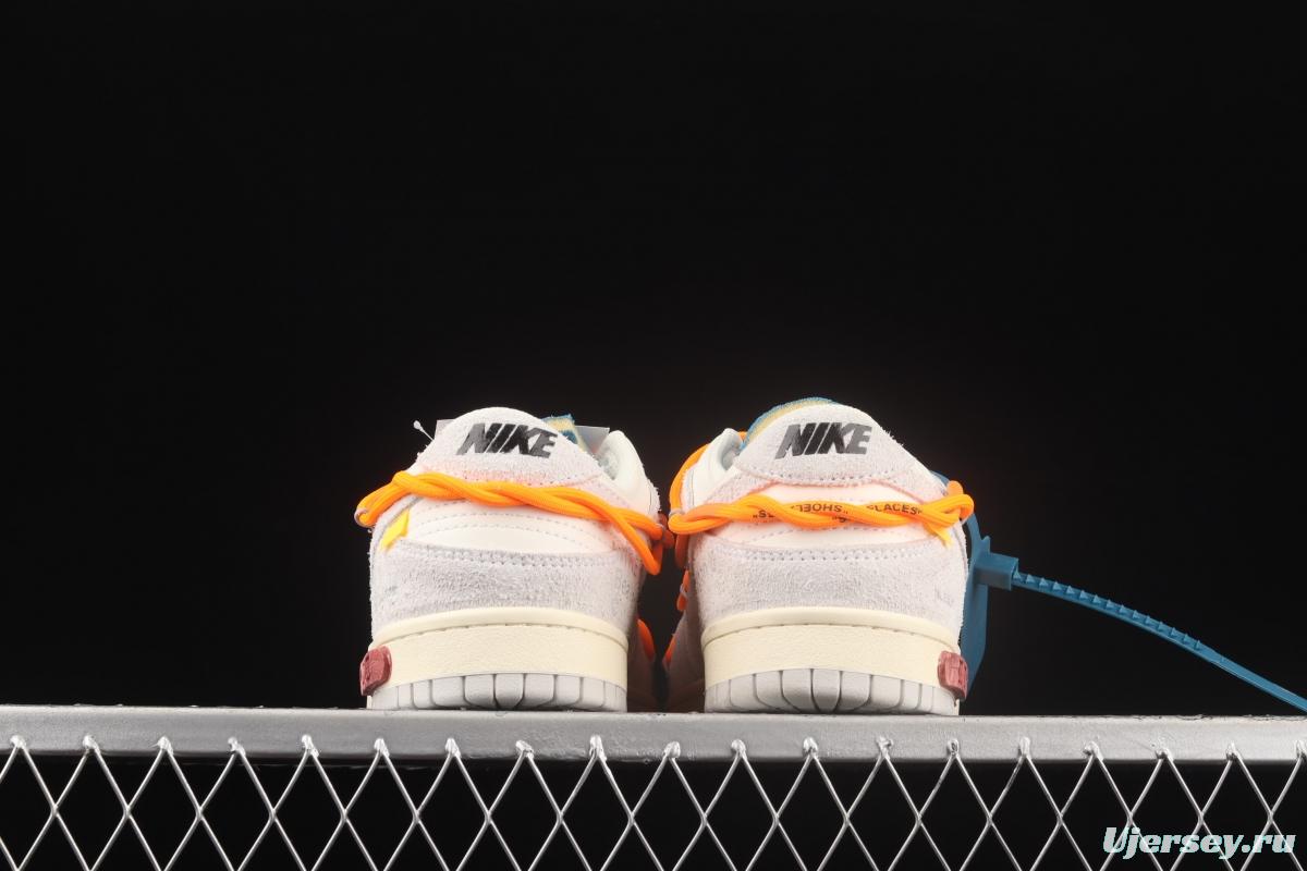 OFF-White x NIKE DUNK Low OW SB buckle rebound fashion casual board shoes DJ0950-119