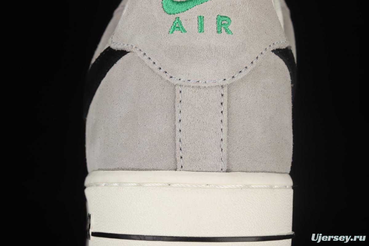 NIKE Air Force 1x 07 Low black, gray and green color matching low-top casual board shoes DQ2396-026