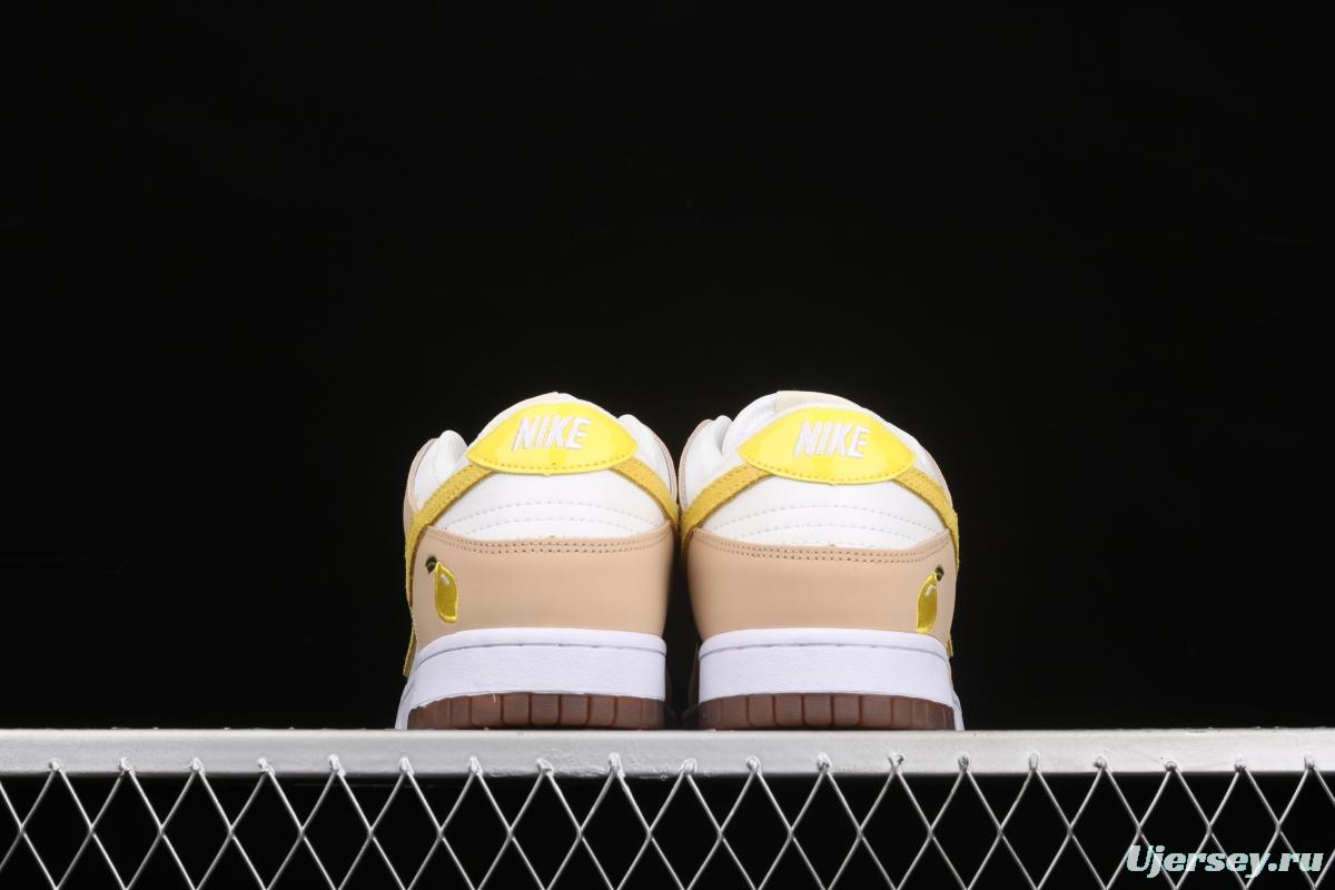 NIKE SB DUNK Low dunk series lemon yellow color matching low-side leisure sports skateboard shoes DJ6902-700