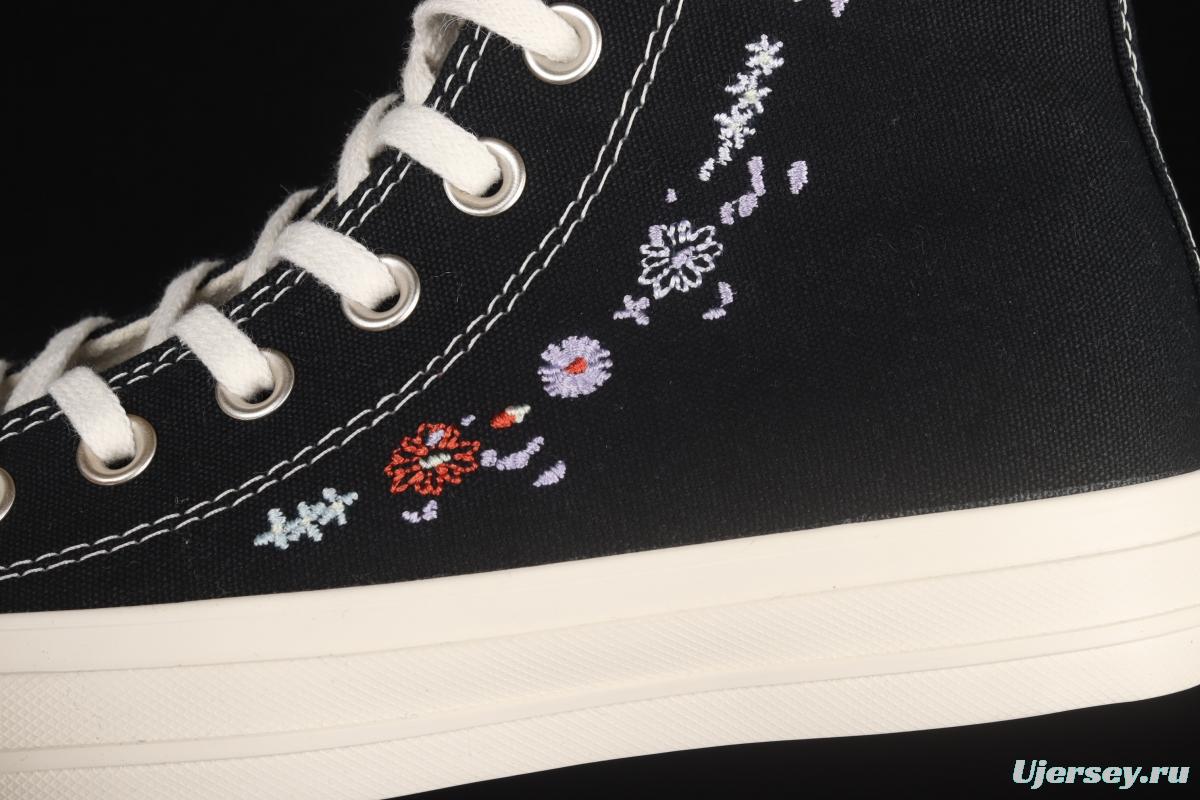 Converse Chuck 70s embroidered floret high top casual board shoes A01585C