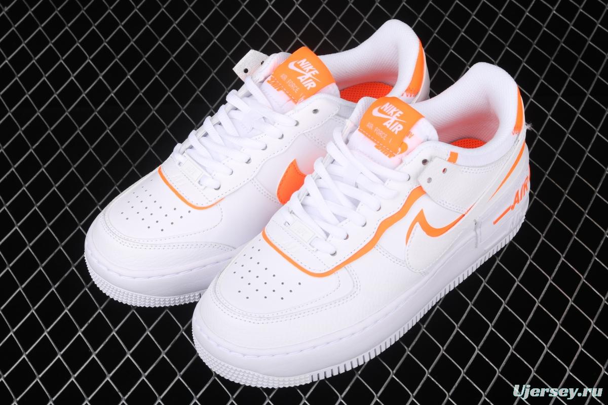 NIKE Air Force 1 ShAdidasow White Orange Light weight heightened low side White Board shoes CI0919-103