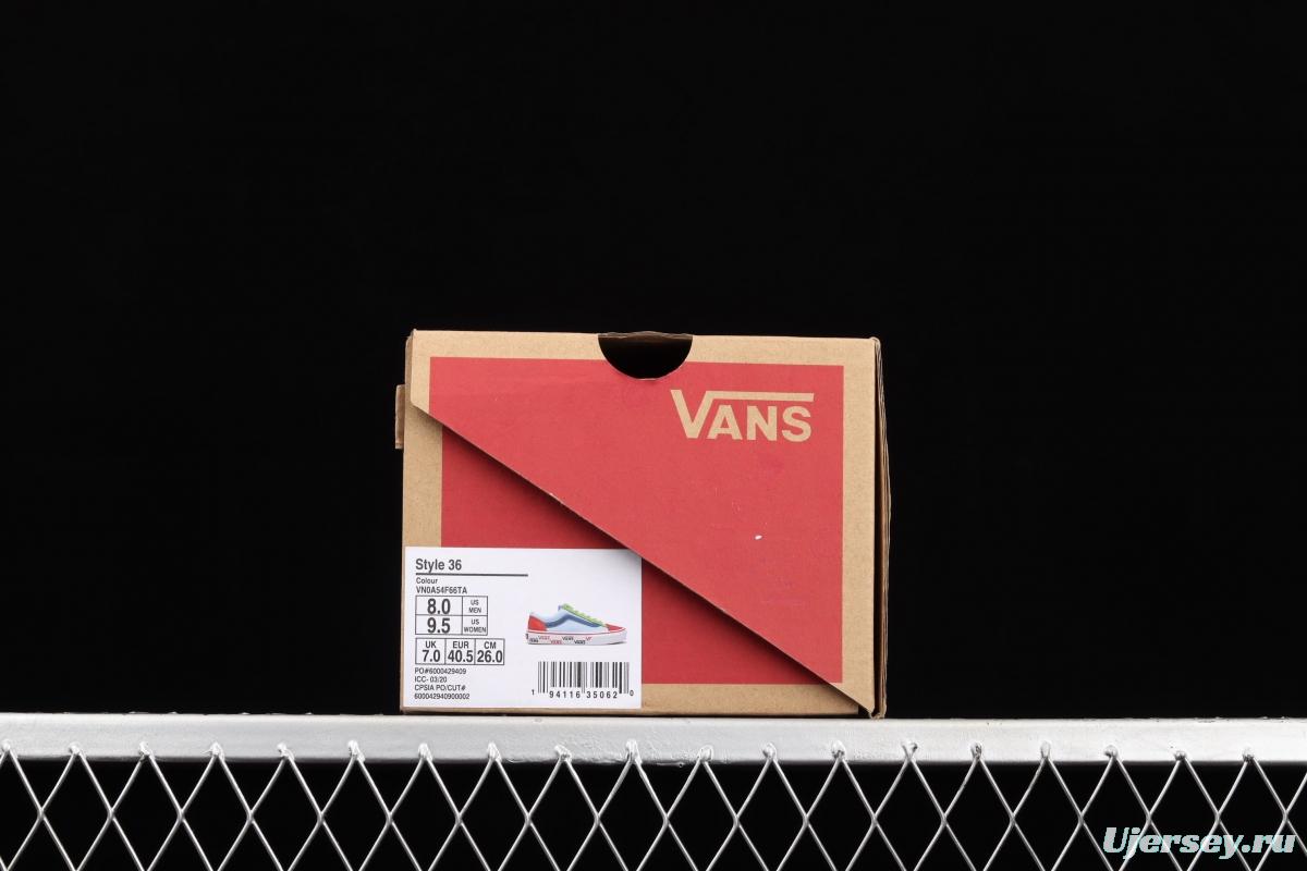 Vans Style 36 ice cream cream blue matching mandarin duck low upper board shoes VN0A54F66TA