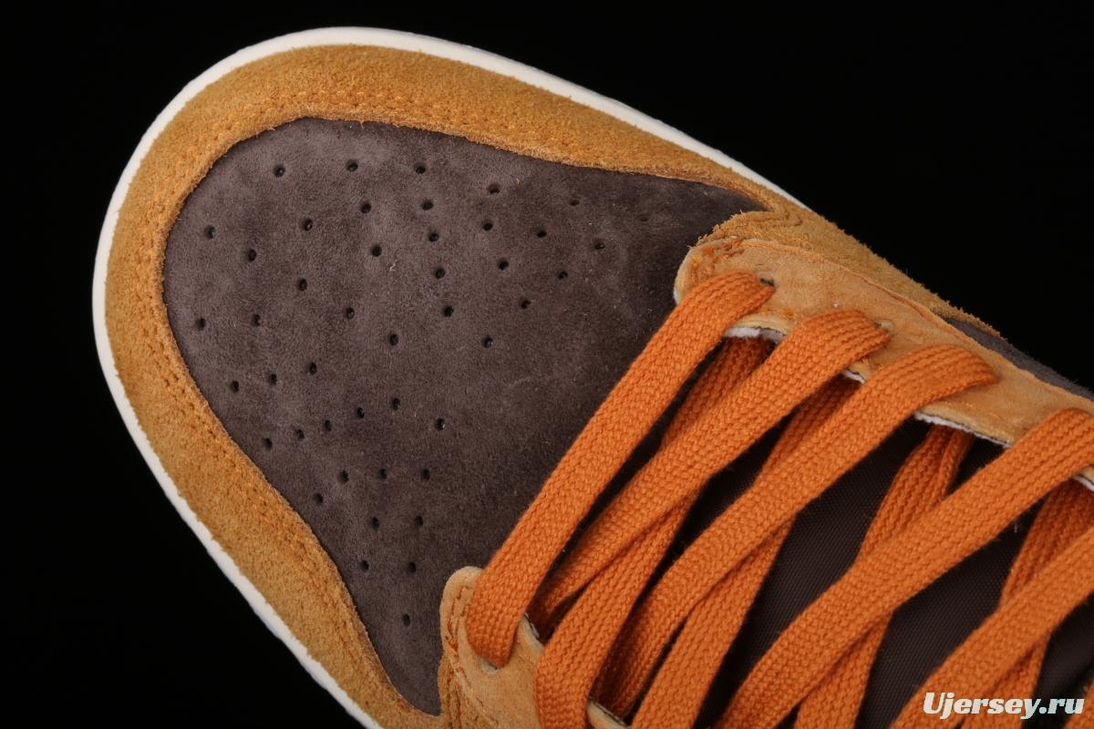 NIKE SB DUNK Hight Dark Russet dirty orange high-top leisure sports skateboard shoes DD1401-200