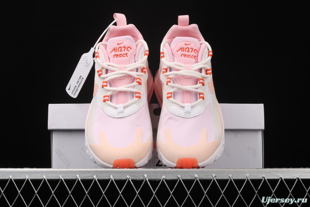 NIKE Air Max 270React new high-frequency mesh hollowing out function half-palm air cushion running shoes CJ0619-103