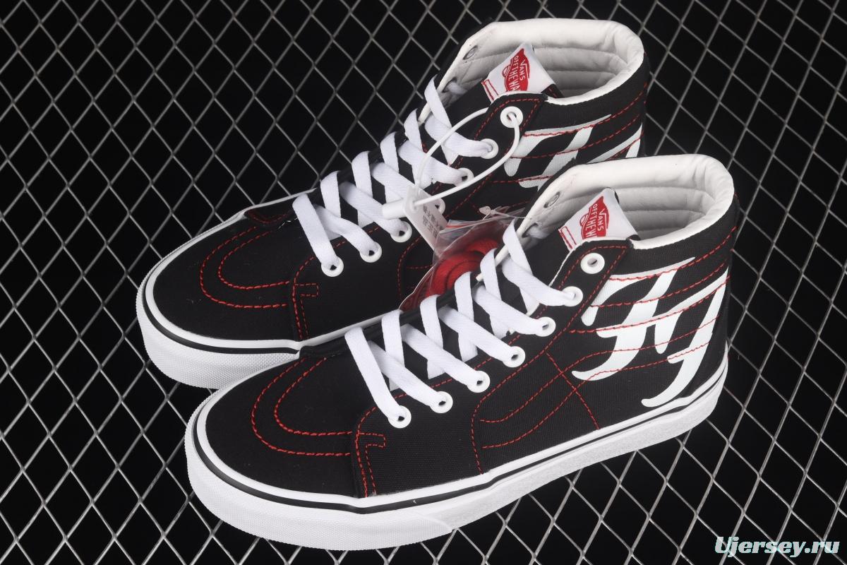 Vans Sk8-Hi Black Samurai Spitfire fighter co-named high-top skateboard shoes VN0A4U3C2GB