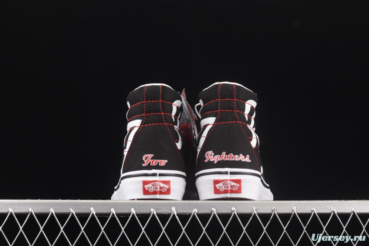 Vans Sk8-Hi Black Samurai Spitfire fighter co-named high-top skateboard shoes VN0A4U3C2GB