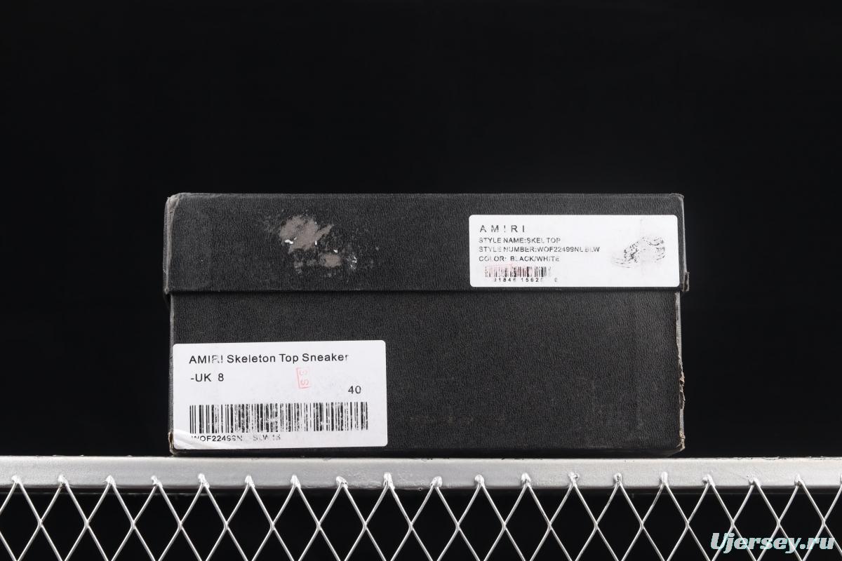 AMIRI 21SS SKEL-TOP bone low gang black and white