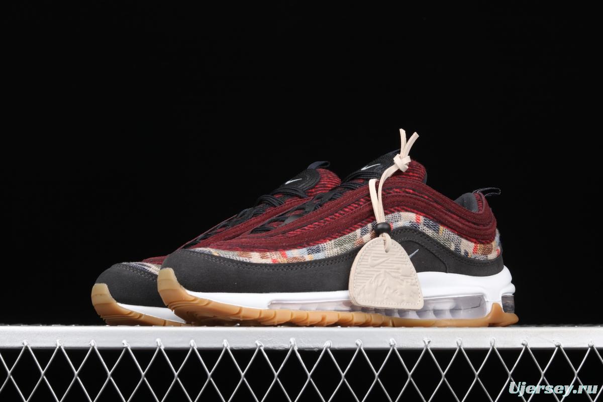 NIKE Air Max 97 brown color matching bullet air cushion running shoes DC3494-993