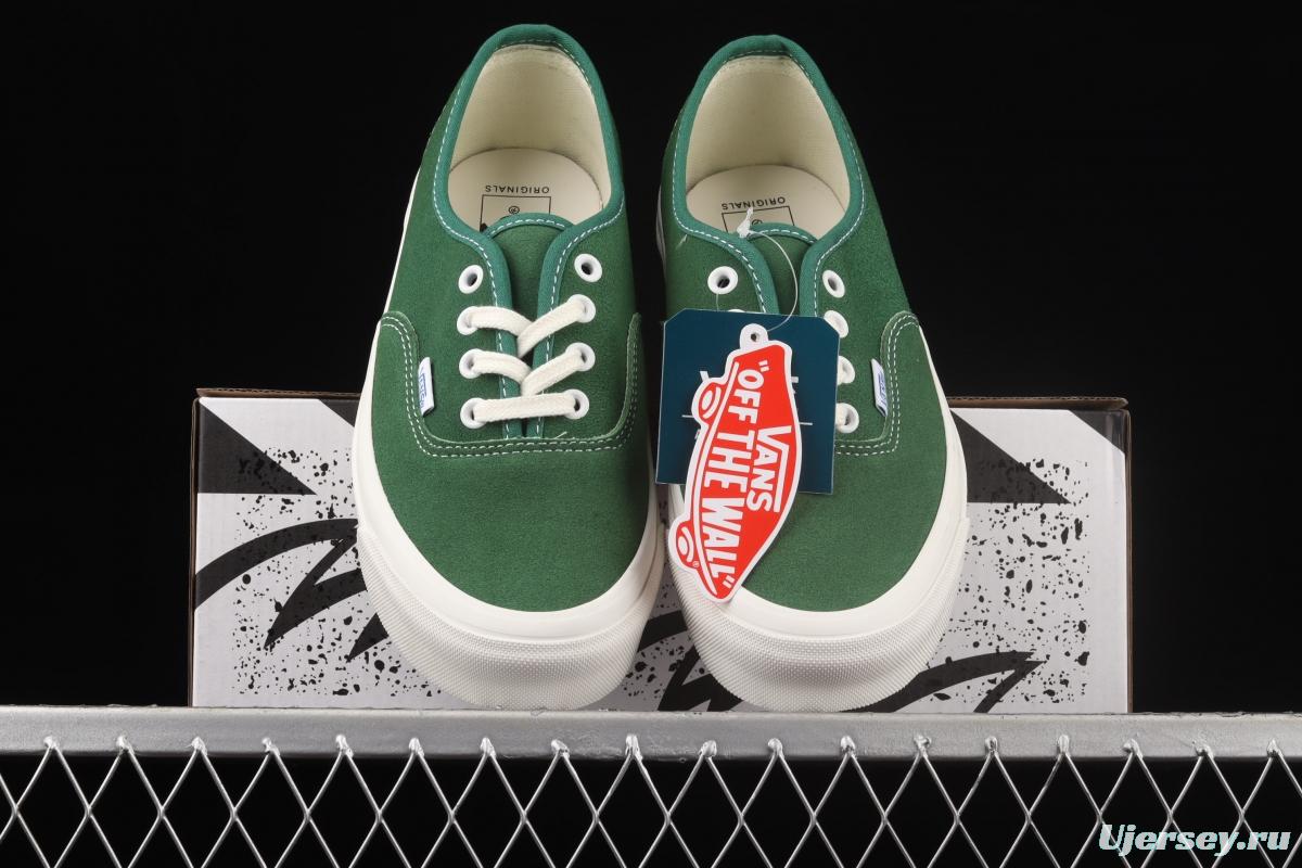 Vans OG Authentic Lx green suede vulcanized low upper shoes VN0A4BV94JG