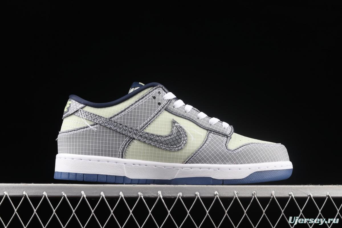 Unlon x NIKE SB DUNK Low joint style dark blue and green SB rebound fashion casual board shoes DJ9649-401