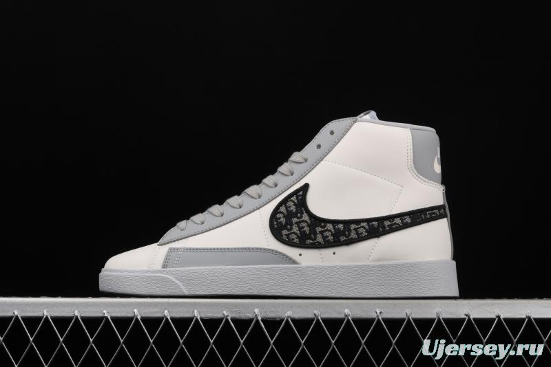 Dior x NIKE Blazer Mid Vntg Suede Diao League famous Trail Blazers high-top casual board shoes CN8607-002