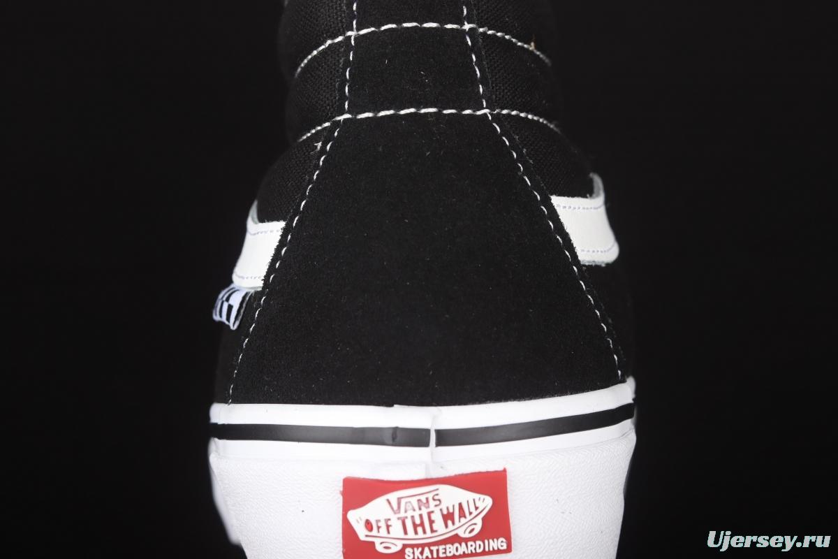 Vans Sk8-Hi black side chessboard plaid professional skateboard shoes VN0A5FCCY28