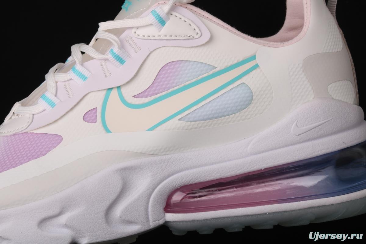 NIKE Air Max 270React new high-frequency mesh function half-palm air cushion cushioning running cloth shoes CK6929-100