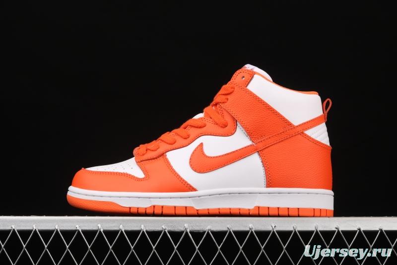 NIKE DUNK SB High Syracuse full-top white orange skateboard shoes 850477-101
