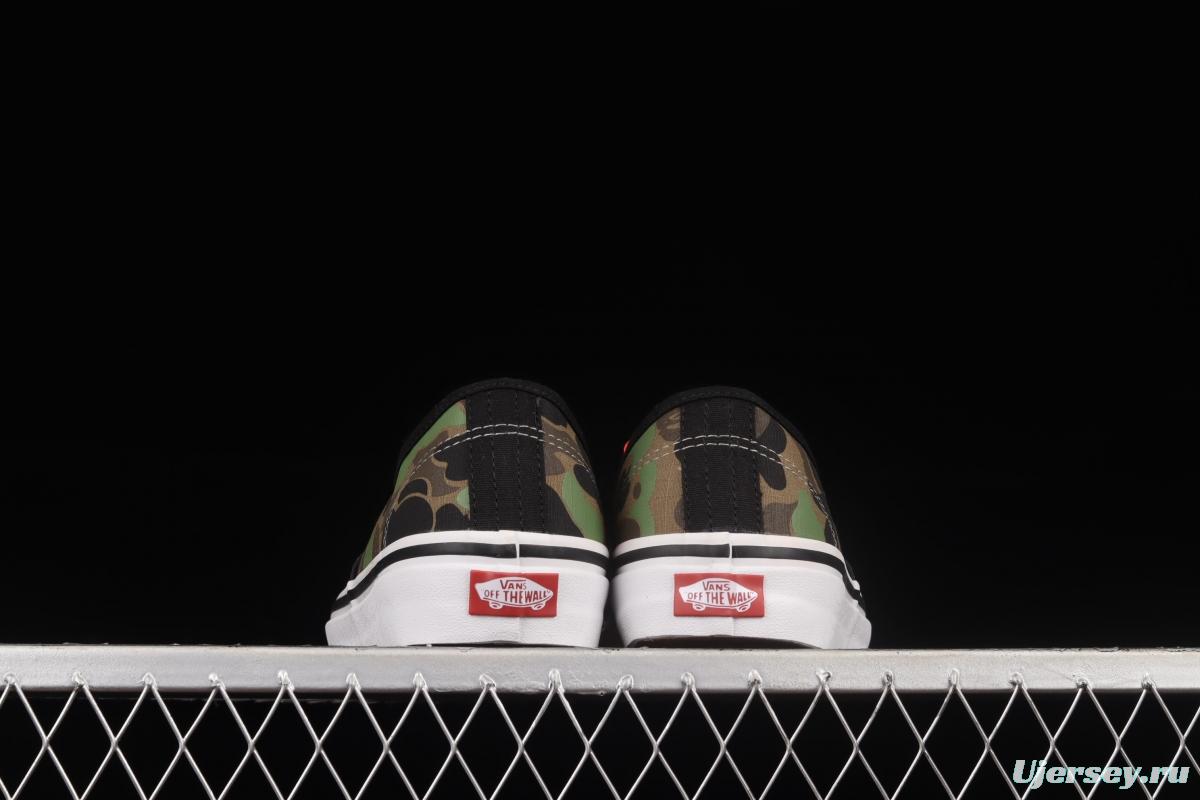 Vans Authentic ape-man co-named green camouflage low-top casual board shoes VN0A38EN7BC